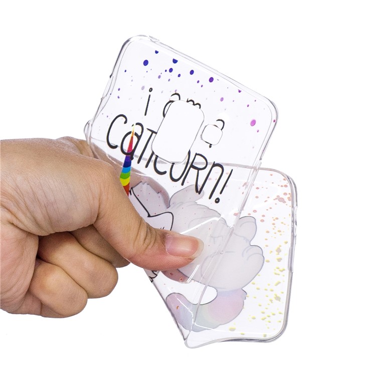 Pattern Printing Soft TPU Case Shell for Samsung Galaxy A8 (2018) - Cat with Colorful Tail-4