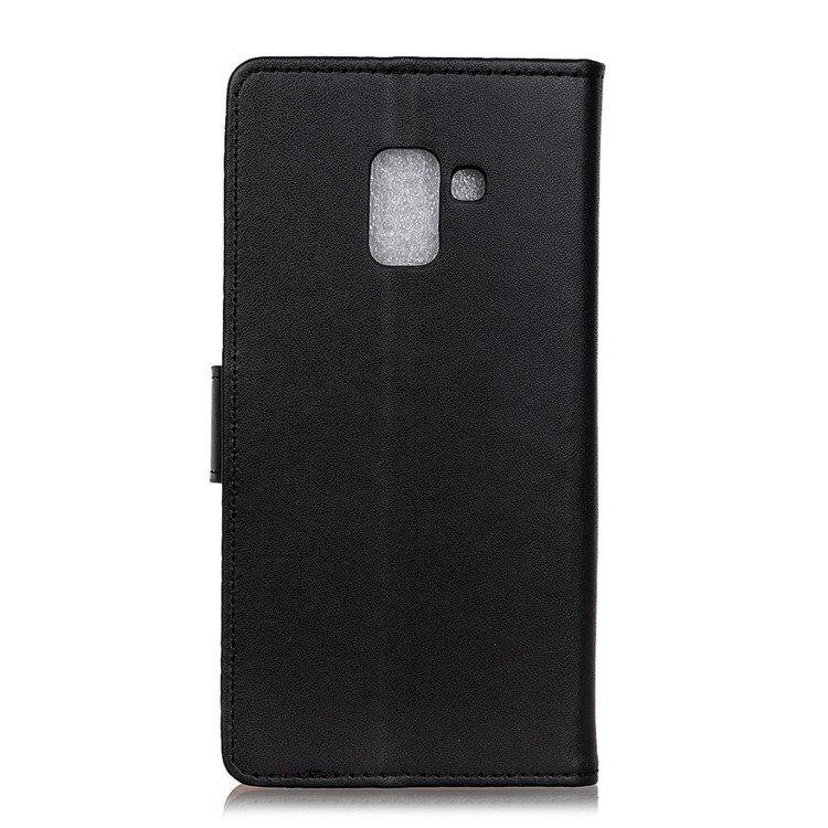 Wallet Leather Stand Case for Samsung Galaxy A6+ (2018) - Black-3