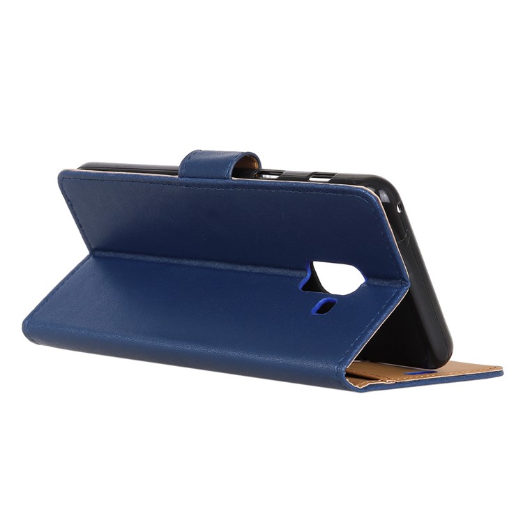 Magnetic Leather Stand Cover for Samsung Galaxy A6+ (2018) - Blue-5