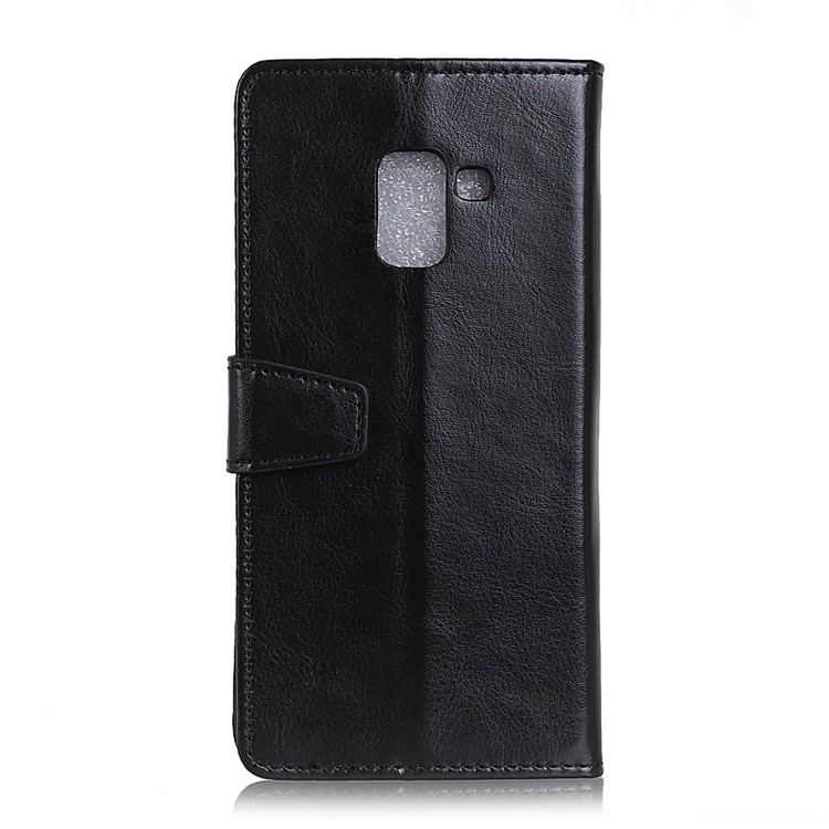 Crazy Horse Wallet Leather Stand Case for Samsung Galaxy A6+ (2018) - Black-4