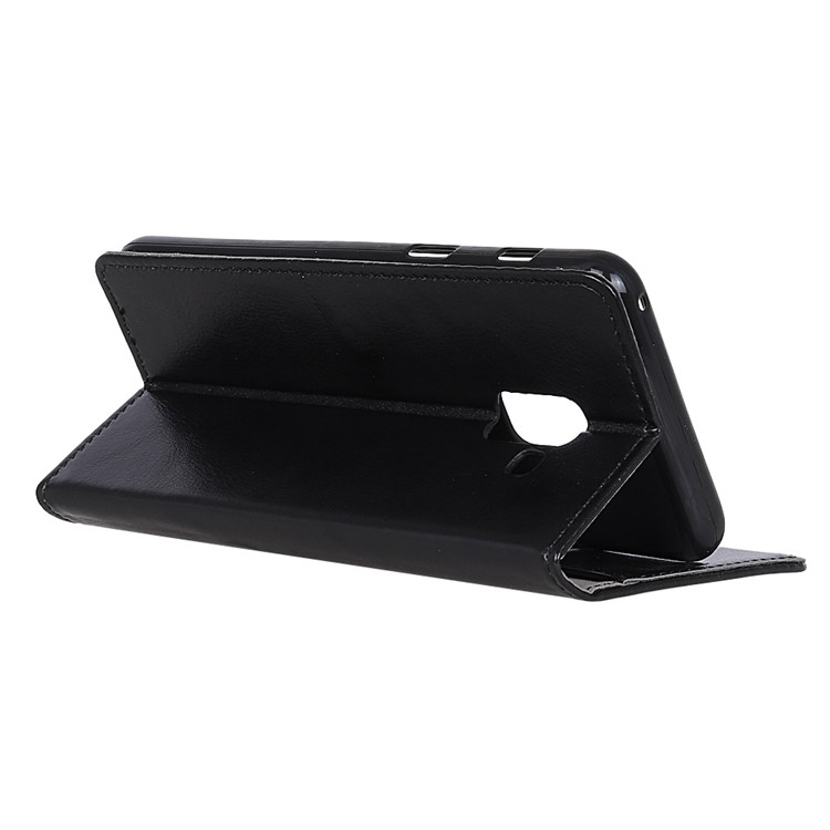 Crazy Horse Wallet Leather Stand Case for Samsung Galaxy A6+ (2018) - Black-6