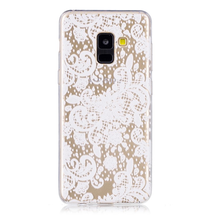 

Узорный Мягкий Чехол Назад Для Телефона TPU Для Галактики Samsung A8 (2018) - Цветок Кружева, Galaxy A8 (2018)