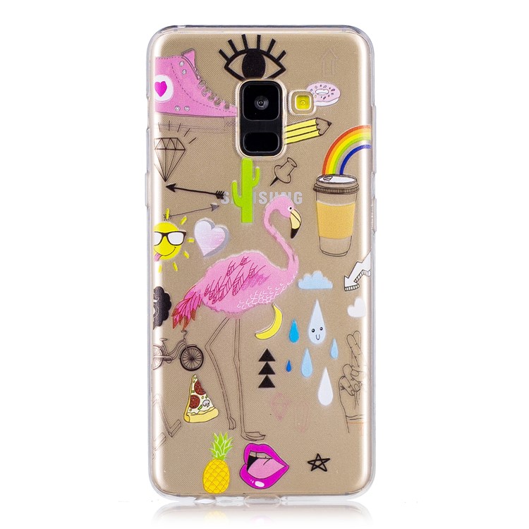 

Узорный Мягкий Чехол Для Мобильного Телефона TPU Для Галактики Samsung A8 (2018) - Кран, Galaxy A8 (2018)