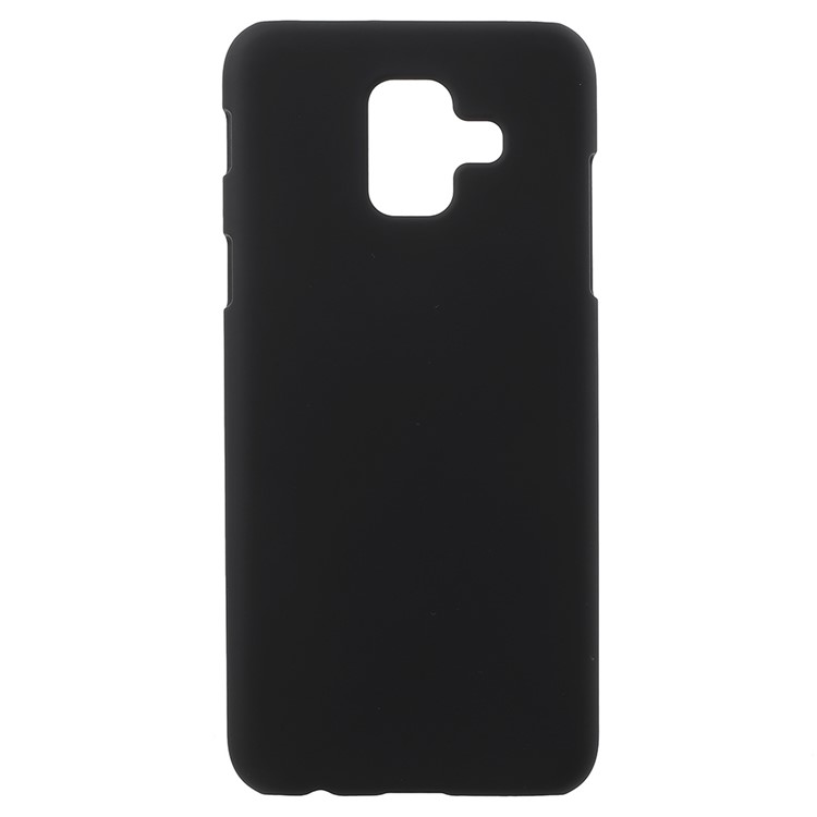 For Samsung Galaxy A6 (2018) Rubberized Hard PC Protective Back Casing - Black-1