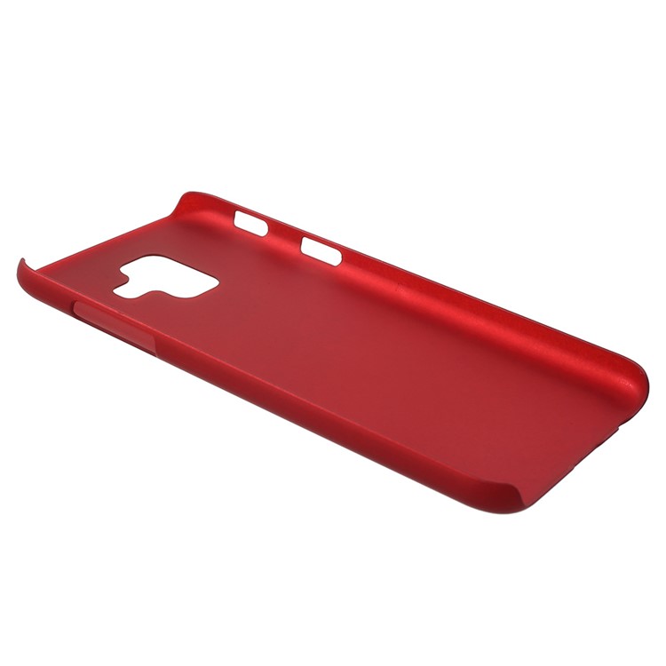 For Samsung Galaxy A6 (2018) Rubberized Hard PC Protective Back Case - Red-3