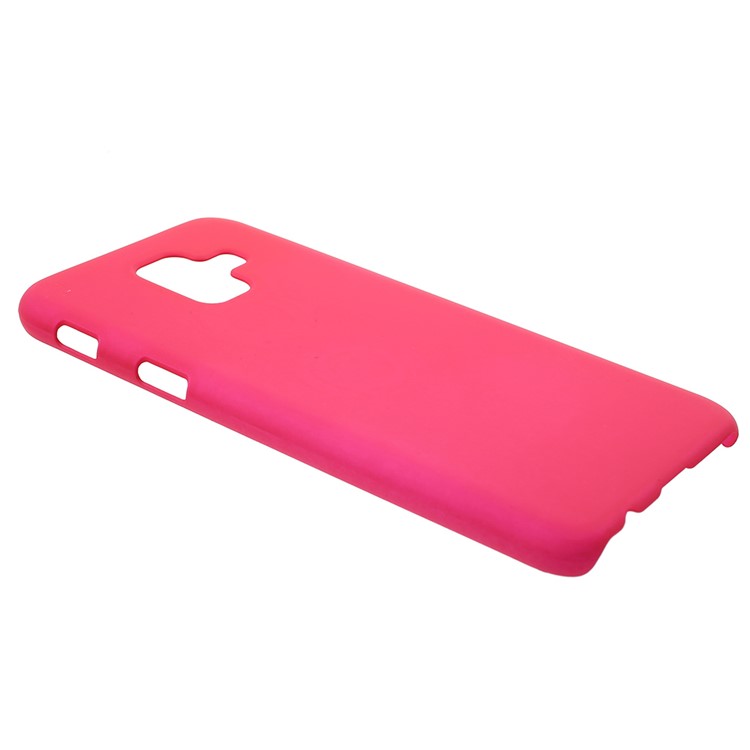 For Samsung Galaxy A6 (2018) Rubberized Hard PC Protective Back Case Cover - Rose-2