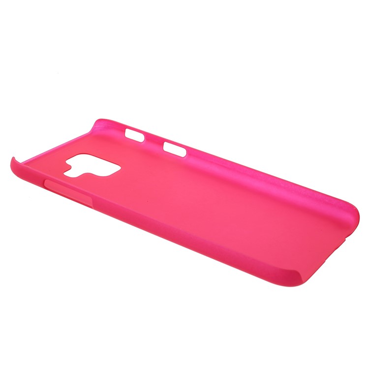 For Samsung Galaxy A6 (2018) Rubberized Hard PC Protective Back Case Cover - Rose-3