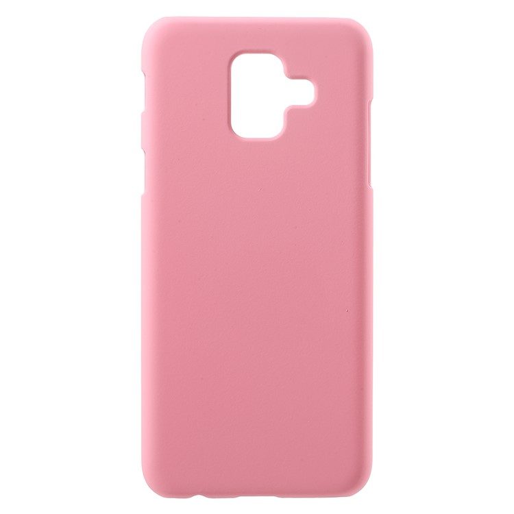For Samsung Galaxy A6 (2018) Rubberized Hard PC Protective Back Shell - Pink-1