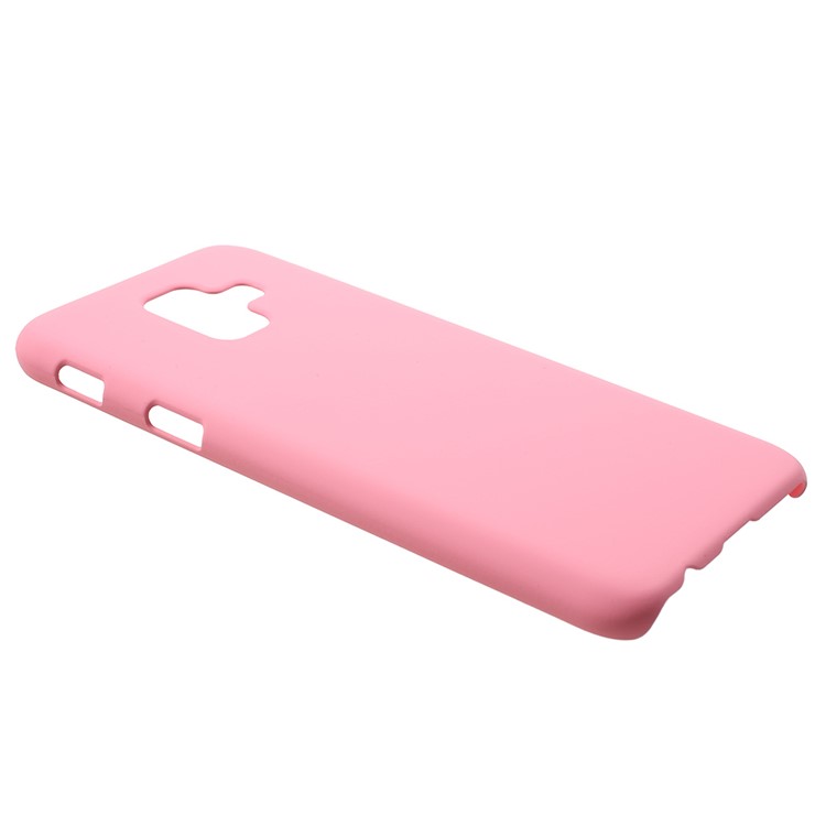 For Samsung Galaxy A6 (2018) Rubberized Hard PC Protective Back Shell - Pink-2