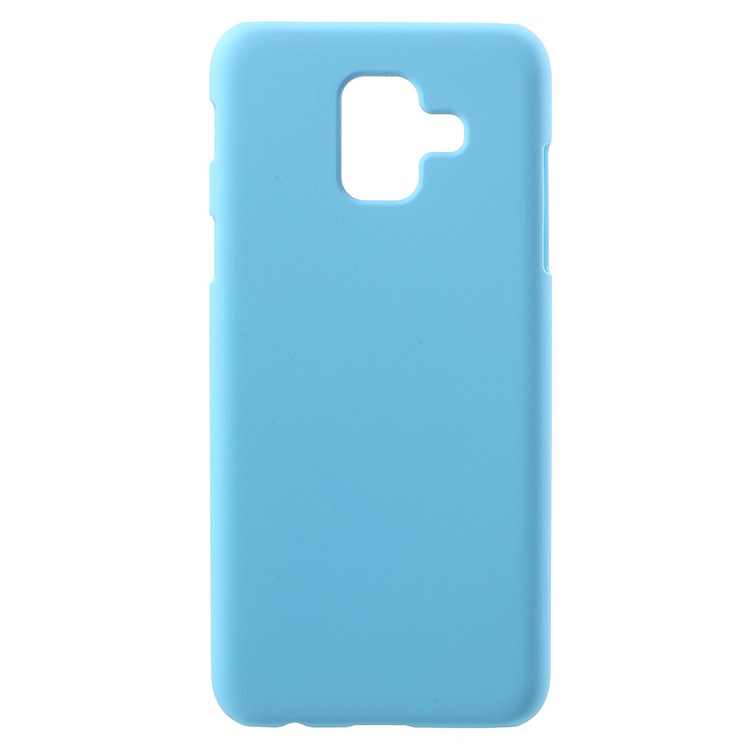 For Samsung Galaxy A6 (2018) Rubberized Hard PC Protective Back Mobile Case - Baby Blue-1