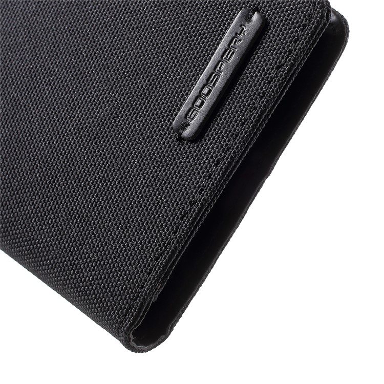 MERCURY GOOSPERY Canvas Diary Leather Wallet Cover for Samsung Galaxy J2 Pro 2018 - Black-7