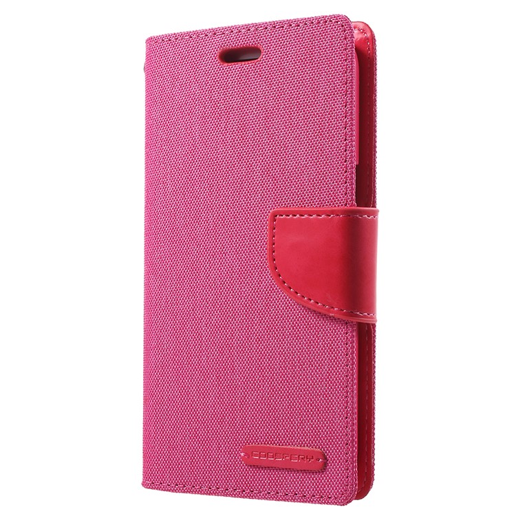 MERCURY GOOSPERY Canvas Diary Leather Wallet Casing for Samsung Galaxy J2 Pro 2018 - Rose-2