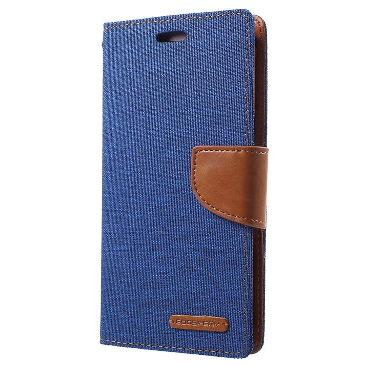 MERCURY GOOSPERY-canvas-Tagebuch-Leder-wallet-Zubehör Cover Für Samsung Galaxy J2 Pro 2018 - Baby Blue-2