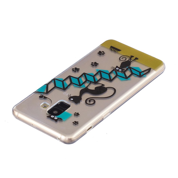 Pattern Printing IMD TPU Phone Cover for Samsung Galaxy S9 SM-G960 - Cat Climbing Stairs-4