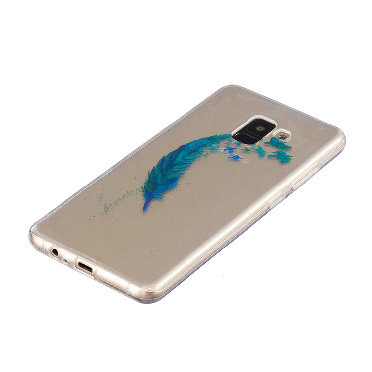 Pattern Printing IMD TPU Shell Case for Samsung Galaxy S9 SM-G960 - Feather Pattern-3