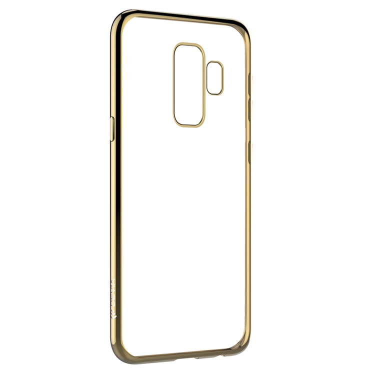 

DEVIA Electroplating Edge TPU Mobile Phone Shell for Samsung Galaxy S9 Plus SM-G965 - Gold, Galaxy S9+