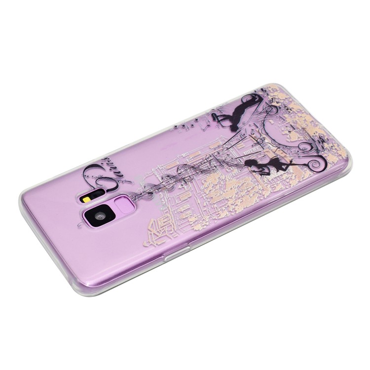 Pattern Printing TPU Protective Casing for Samsung Galaxy S9 SM-G960 - Eiffel Tower-4