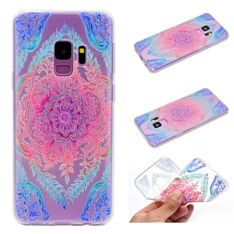 Pattern Printing TPU Back Case for Samsung Galaxy S9 SM-G960 - Henna Lotus-1