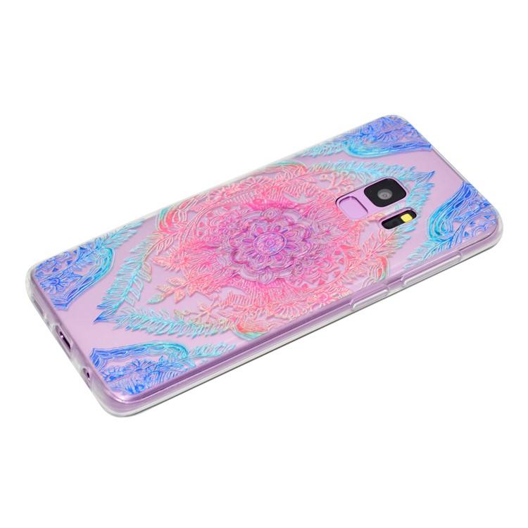 Pattern Printing TPU Back Case for Samsung Galaxy S9 SM-G960 - Henna Lotus-3