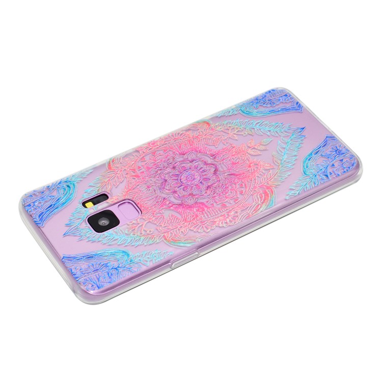 Pattern Printing TPU Back Case for Samsung Galaxy S9 SM-G960 - Henna Lotus-4