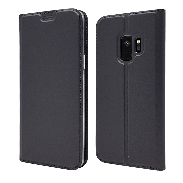 

Magnetic Adsorption Leather Stand Cover with Card Slot for Samsung Galaxy S9 G960 - Black
