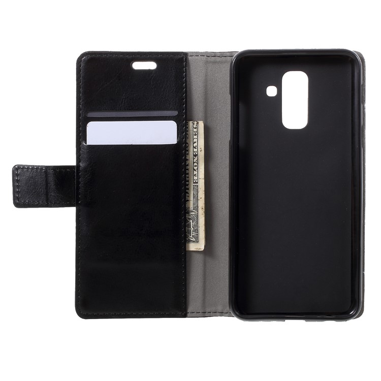 Pattern Printing Stand Leather Wallet Case for Samsung Galaxy A6+ (2018) / A9 Star Lite - Wolf Pattern-5