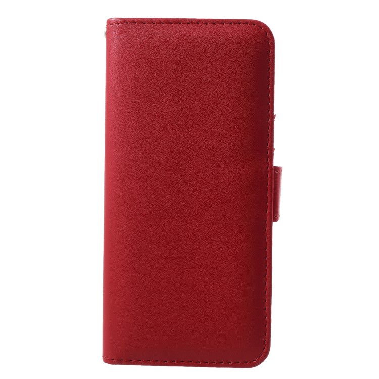 Wallet Stand Flip Leather Phone Case for Samsung Galaxy S9 G960 - Red-3