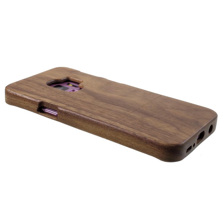 Detachable Handmade Wood Hard Case for Samsung Galaxy S9 SM-G960 - Coffee-3