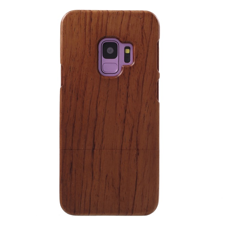 

Detachable Handmade Wood Hard Casing for Samsung Galaxy S9 SM-G960 - Brown