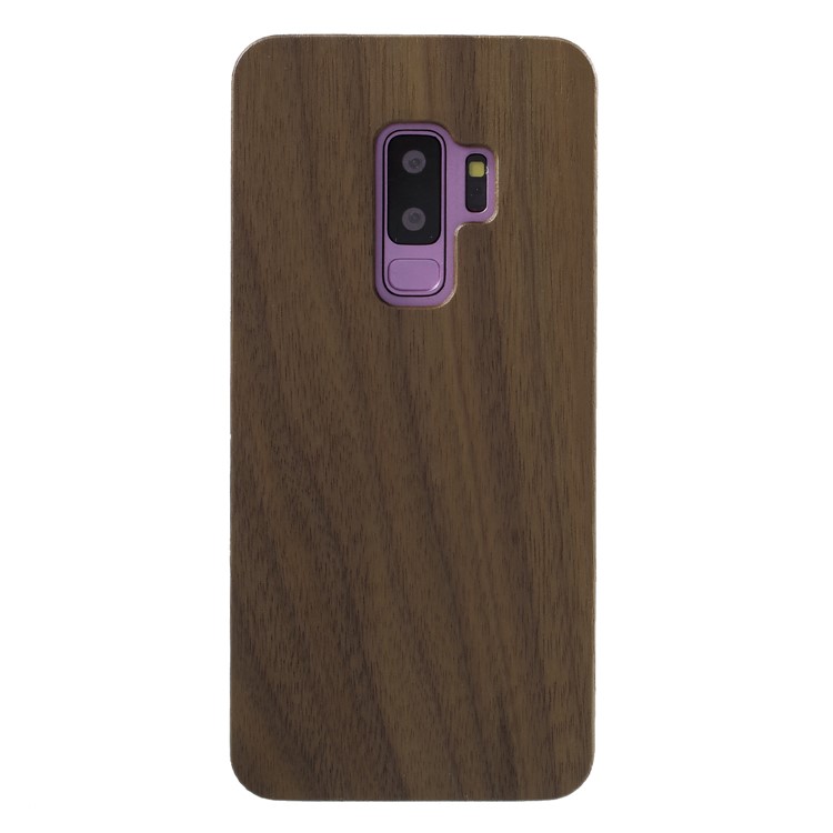 

Real Wood Skin PC Phone Shell for Samsung Galaxy S9 Plus SM-G965 - Coffee