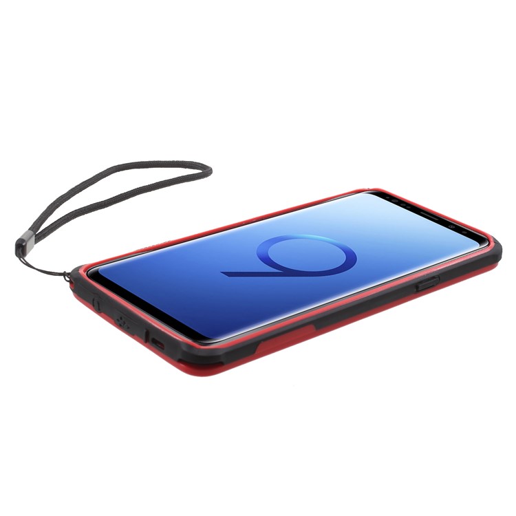 IP68 3M PC Underwater Dirt/Dust/Snow Proof Waterproof Case for Samsung Galaxy S9+ SM-G965 - Red-4