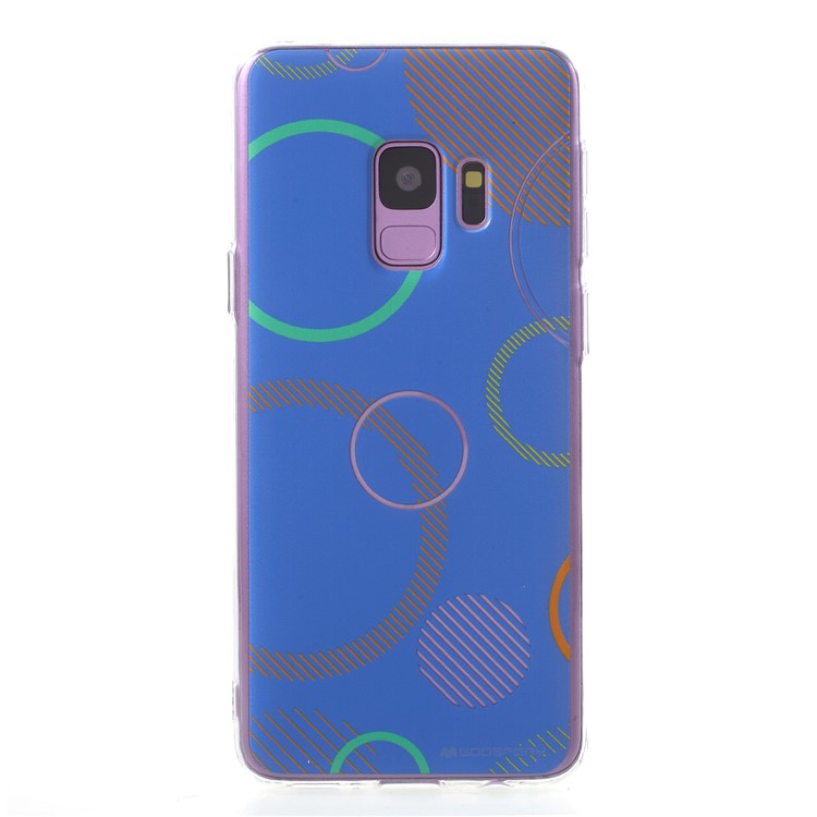 MERCURY GOOSPERY Da Vinci Series Pattern Printing TPU Mobile Phone Shell for Samsung Galaxy S9 SM-G960 - Baby Blue-1