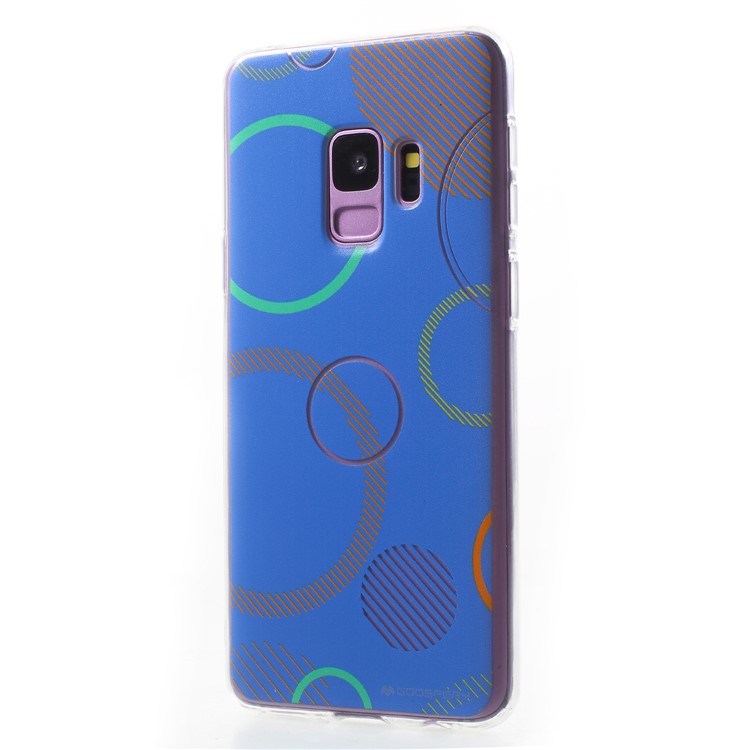 MERCURY GOOSPERY Da Vinci Series Pattern Printing TPU Mobile Phone Shell for Samsung Galaxy S9 SM-G960 - Baby Blue-3