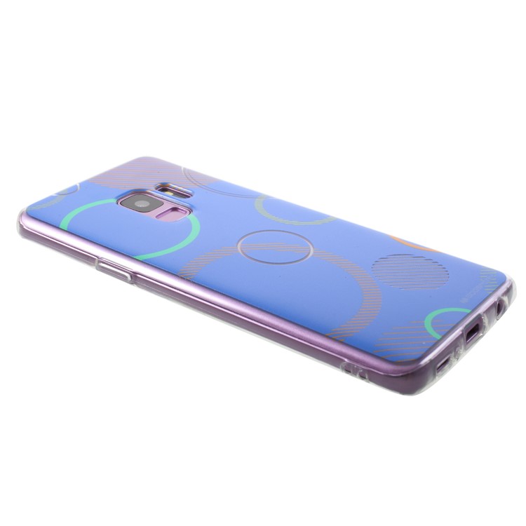MERCURY GOOSPERY Da Vinci Series Pattern Printing TPU Mobile Phone Shell for Samsung Galaxy S9 SM-G960 - Baby Blue-4