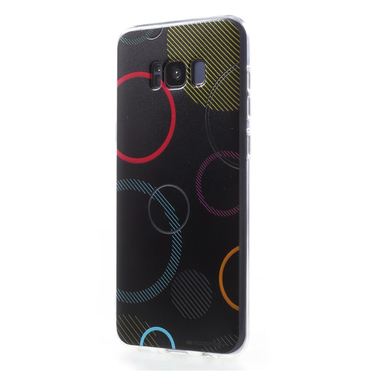 MERCURY GOOSPERY Da Vinci Series Pattern Printing Soft TPU Jelly Case for Samsung Galaxy S8+ SM-G955 - Black-3