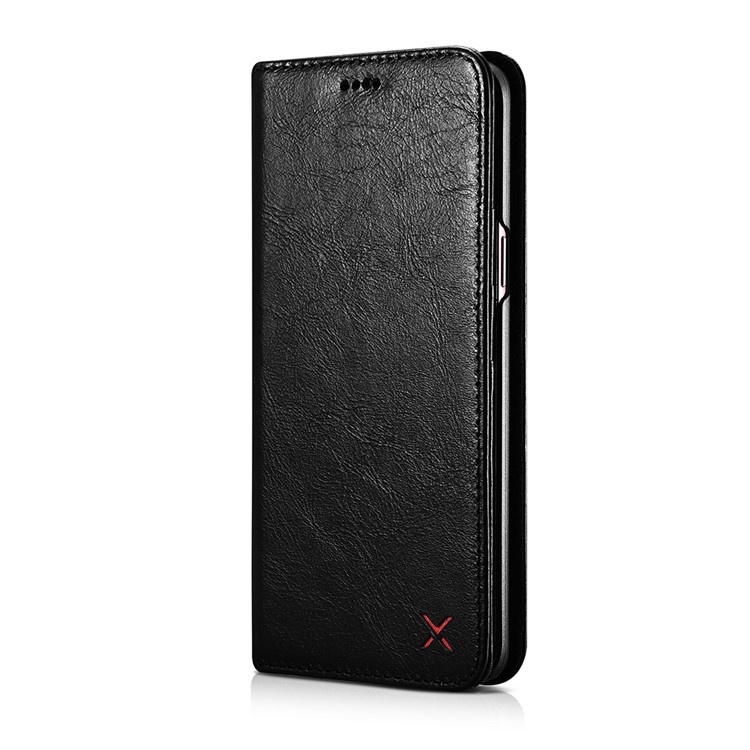XOOMZ Auto-absorbed Genuine Leather Wallet Cover for Samsung Galaxy S9 G960 - Black-2
