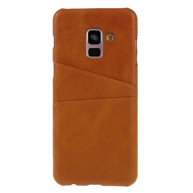 

Для Samsung Galaxy A8 (2018) PU Кожаный Чехол Для ПК С Держателем Карты - Желтый