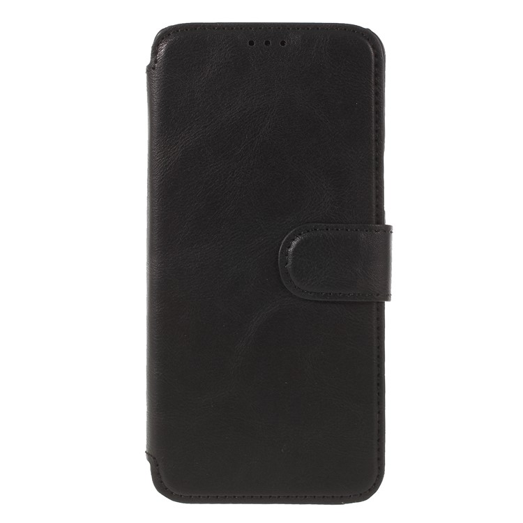 Wallet Stand PU Leather Cell Phone Case for Samsung Galaxy S9 G960 - Black-3