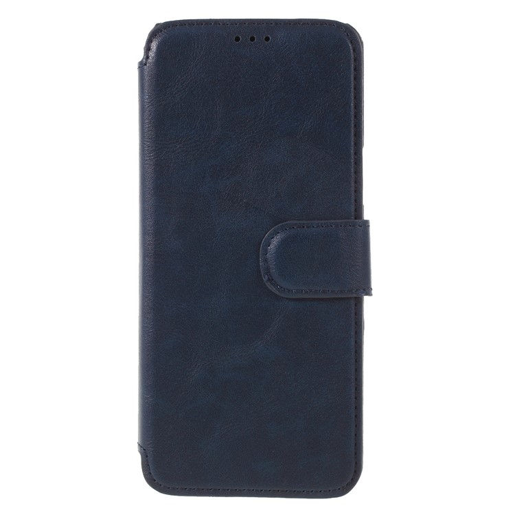 

Wallet Stand PU Leather Phone Magnetic Protection Case for Samsung Galaxy S9 G960 - Dark Blue