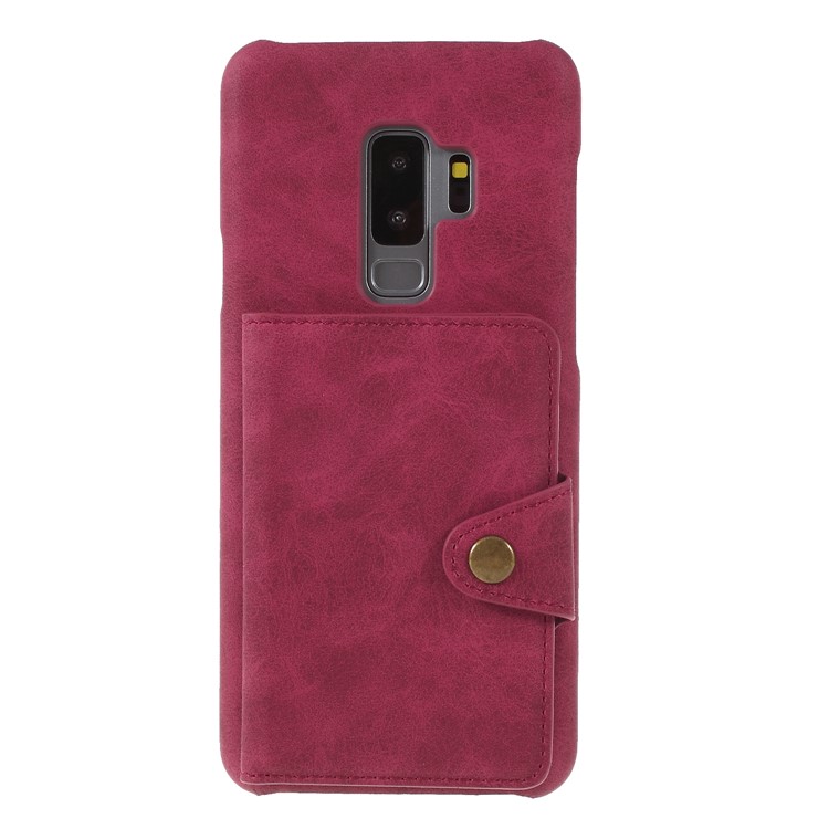 Multifunctional PU Leather Coated PC Case with Kickstand and Card Holder for Samsung Galaxy S9+ SM-G965 - Red-2