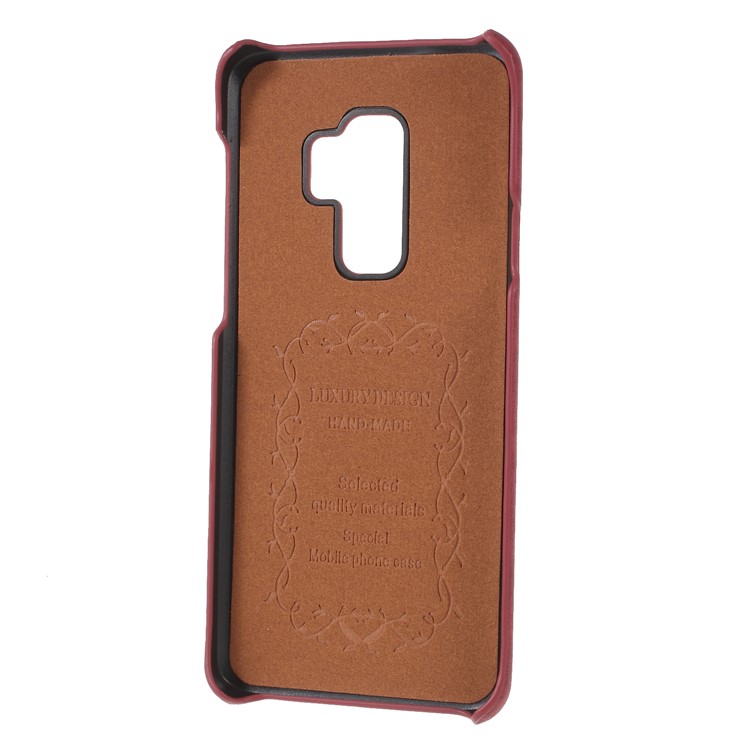 Multifunctional PU Leather Coated PC Case with Kickstand and Card Holder for Samsung Galaxy S9+ SM-G965 - Red-3
