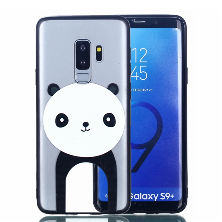 

Rubberized Embossed Soft TPU + PC Hybrid Phone Case for Samsung Galaxy S9+ G965 - Panda