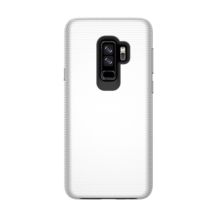 Rigid Texture Dual Protection PC TPU Hybrid Case for Samsung Galaxy S9+ G965 - Silver-2
