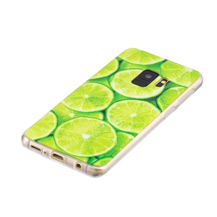 Pattern Printing Soft TPU Back Phone Casing for Samsung Galaxy S9 SM-G960 - Green Lemon-2