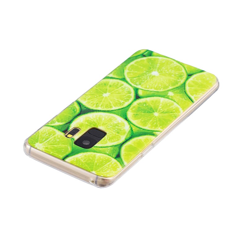 Pattern Printing Soft TPU Back Phone Casing for Samsung Galaxy S9 SM-G960 - Green Lemon-3