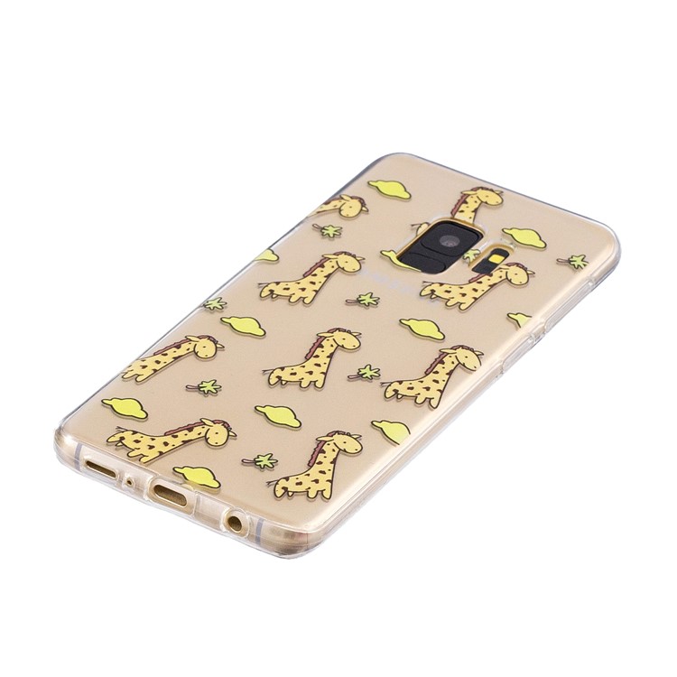 Pattern Printing Soft TPU Back Mobile Phone Case for Samsung Galaxy S9 SM-G960 - Cartoon Giraffe-2