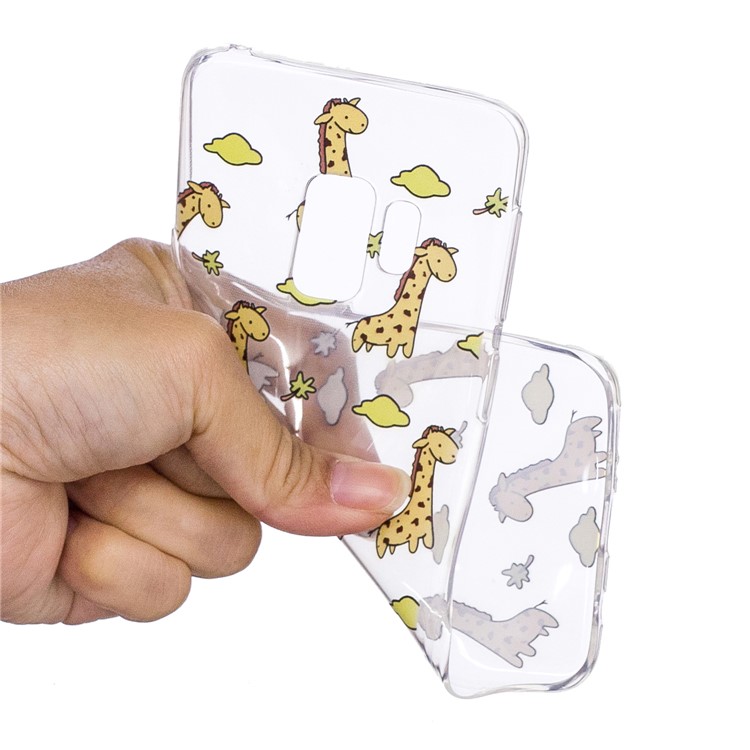 Pattern Printing Soft TPU Back Mobile Phone Case for Samsung Galaxy S9 SM-G960 - Cartoon Giraffe-4