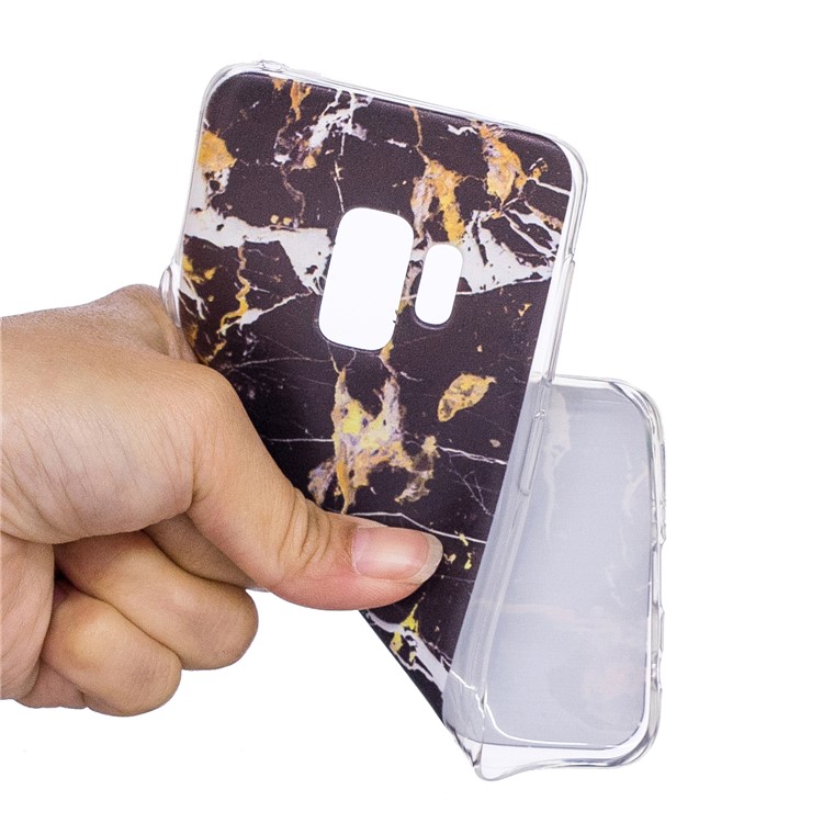 Pattern Printing Soft TPU Back Mobile Phone Cover for Samsung Galaxy S9 SM-G960 - Marble Pattern-4