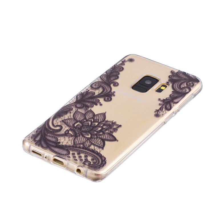Pattern Printing Soft TPU Protective Shell for Samsung Galaxy S9 SM-G960 - Lace Flower-2