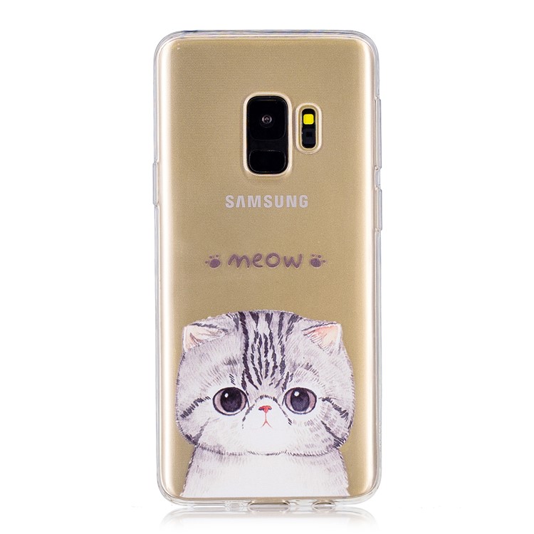 Pattern Printing Soft TPU Phone Case for Samsung Galaxy S9 SM-G960 - Cute Cat-1